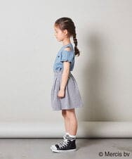 KJKGS80029 a.v.v KIDS(アー・ヴェ・ヴェ) [100-130]【ミッフィーコラボ】袖フリルオフショルTシャツ ピンク
