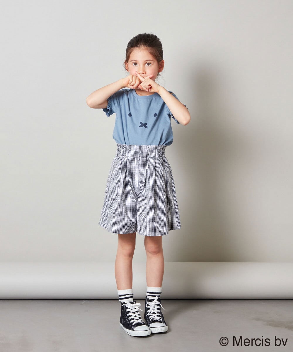 KJKGS80029 a.v.v KIDS(アー・ヴェ・ヴェ) [100-130]【ミッフィーコラボ】袖フリルオフショルTシャツ ピンク