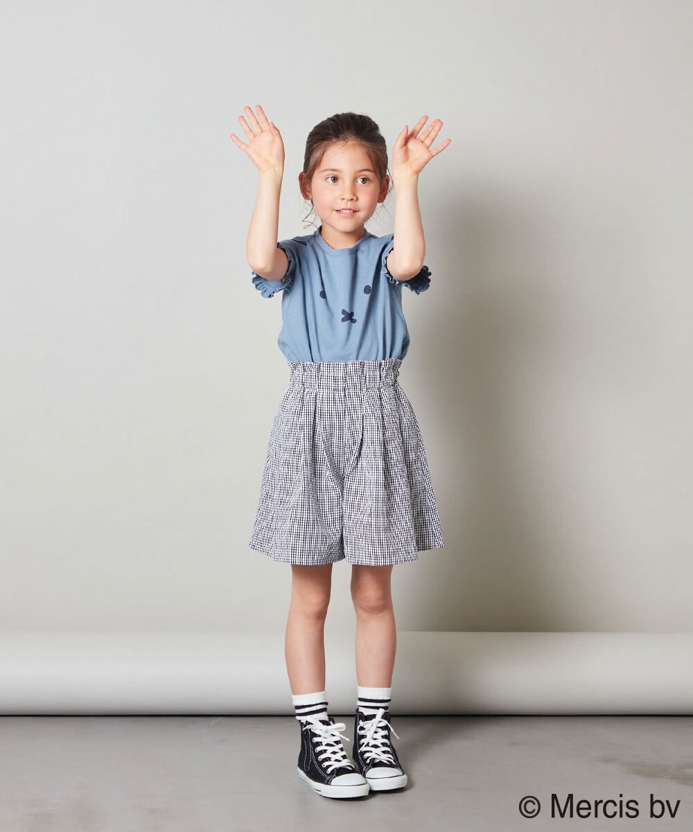 KJKGS80029 a.v.v KIDS(アー・ヴェ・ヴェ) [100-130]【ミッフィーコラボ】袖フリルオフショルTシャツ ピンク