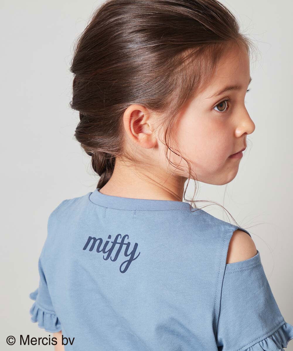 KJKGS80029 a.v.v KIDS(アー・ヴェ・ヴェ) [100-130]【ミッフィーコラボ】袖フリルオフショルTシャツ ピンク