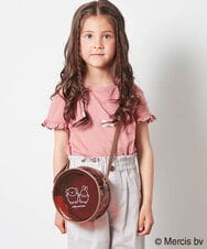 KJKGS80029 a.v.v KIDS(アー・ヴェ・ヴェ) [100-130]【ミッフィーコラボ】袖フリルオフショルTシャツ ピンク