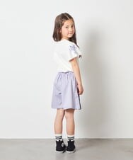 KJKGT02019 a.v.v KIDS(アー・ヴェ・ヴェ) [140-150]レースアップリボンスリーブＴシャツ ライトブルー