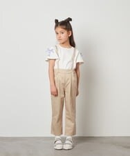 KJKGT02019 a.v.v KIDS(アー・ヴェ・ヴェ) [140-150]レースアップリボンスリーブＴシャツ ライトブルー