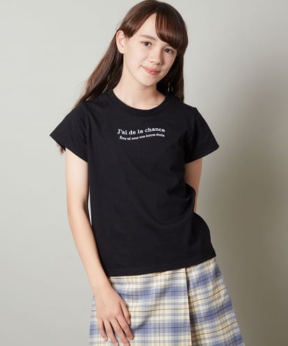 KJKGT06024 a.v.v KIDS [140-150]ロゴ刺繍Ｔシャツ