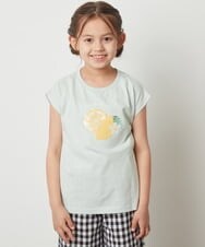 KJKGT07024 a.v.v KIDS(アー・ヴェ・ヴェ) [140-150]トゥインクルスパンコールアソートＴシャツ ネイビー