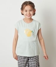 KJKGT07024 a.v.v KIDS(アー・ヴェ・ヴェ) [140-150]トゥインクルスパンコールアソートＴシャツ ネイビー