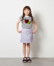 KJKGT07024 a.v.v KIDS(アー・ヴェ・ヴェ) [140-150]トゥインクルスパンコールアソートＴシャツ ネイビー