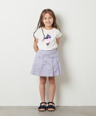 KJKGT07024 a.v.v KIDS(アー・ヴェ・ヴェ) [140-150]トゥインクルスパンコールアソートＴシャツ ネイビー