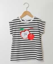 KJKGT07024 a.v.v KIDS(アー・ヴェ・ヴェ) [140-150]トゥインクルスパンコールアソートＴシャツ ボーダー