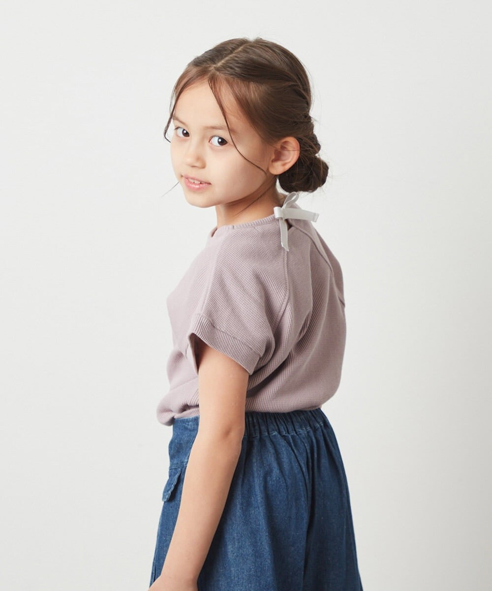 KJKGT09024 a.v.v KIDS(アー・ヴェ・ヴェ) [140-150]バックリボンカットソー ミント