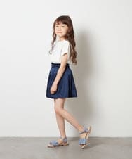 KJKGT13024 a.v.v KIDS(アー・ヴェ・ヴェ) [140-150]タイダイ風グラデーションロゴTシャツ ライトブルー