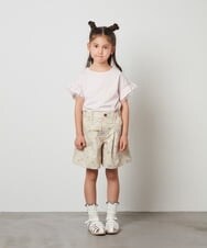 KJKGU01024 a.v.v KIDS(アー・ヴェ・ヴェ) [160]フリルスリーブＴシャツ ライトブルー