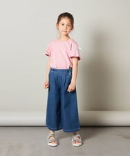 KJKGU02024 a.v.v KIDS(アー・ヴェ・ヴェ) [160]レースアップリボンスリーブＴシャツ ブラック