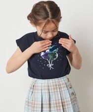 KJKGU07029 a.v.v KIDS(アー・ヴェ・ヴェ) [160]トゥインクルスパンコールアソートＴシャツ ホワイト