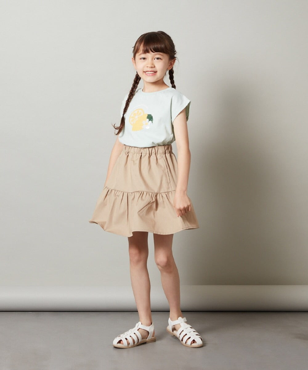 KJKGU07029 a.v.v KIDS(アー・ヴェ・ヴェ) [160]トゥインクルスパンコールアソートＴシャツ ホワイト