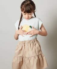 KJKGU07029 a.v.v KIDS(アー・ヴェ・ヴェ) [160]トゥインクルスパンコールアソートＴシャツ ホワイト