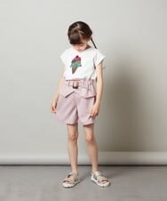 KJKGU07029 a.v.v KIDS(アー・ヴェ・ヴェ) [160]トゥインクルスパンコールアソートＴシャツ ホワイト