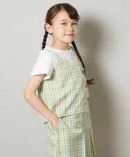 KJKGU12039 a.v.v KIDS(アー・ヴェ・ヴェ) [160]【セットアップ対応】キャミドッキングトップス グリーン