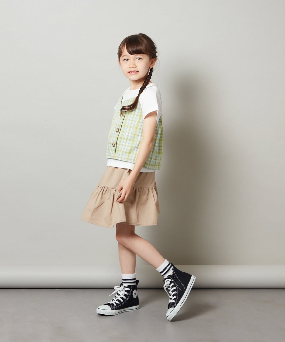 KJKGU12039 a.v.v KIDS(アー・ヴェ・ヴェ) [160]【セットアップ対応】キャミドッキングトップス ブラック