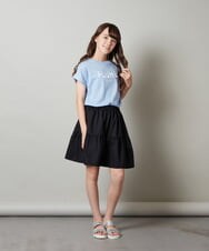 KJKGU13029 a.v.v KIDS(アー・ヴェ・ヴェ) [160]タイダイ風グラデーションロゴTシャツ ライトブルー