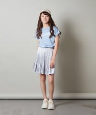 KJKGU13029 a.v.v KIDS(アー・ヴェ・ヴェ) [160]タイダイ風グラデーションロゴTシャツ ライトブルー