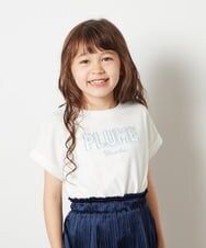 KJKGU13029 a.v.v KIDS(アー・ヴェ・ヴェ) [160]タイダイ風グラデーションロゴTシャツ ホワイト