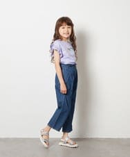 KJKGU14029 a.v.v KIDS(アー・ヴェ・ヴェ) [160]袖フリルスパンコールＴシャツ ピンク