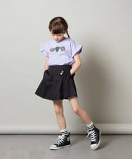 KJKGU14029 a.v.v KIDS(アー・ヴェ・ヴェ) [160]袖フリルスパンコールＴシャツ ピンク