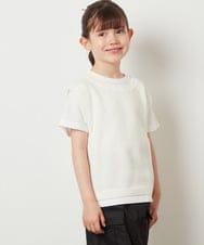 KJKGV01039 a.v.v KIDS(アー・ヴェ・ヴェ) [100-130]【2点セット】メッシュ編みニットベストセット ホワイト