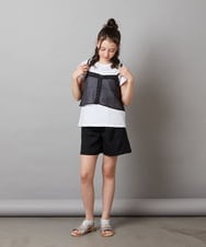 KJKGV02024 a.v.v KIDS(アー・ヴェ・ヴェ) [100-130]シアーキャミドッキングＴシャツ オレンジ