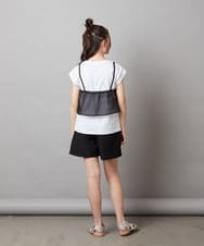 KJKGV02024 a.v.v KIDS(アー・ヴェ・ヴェ) [100-130]シアーキャミドッキングＴシャツ オレンジ