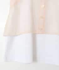 KJKGV02024 a.v.v KIDS(アー・ヴェ・ヴェ) [100-130]シアーキャミドッキングＴシャツ オレンジ