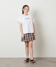 KJKGV05019 a.v.v KIDS(アー・ヴェ・ヴェ) [100-130]アソートロゴプリントTシャツ ホワイト
