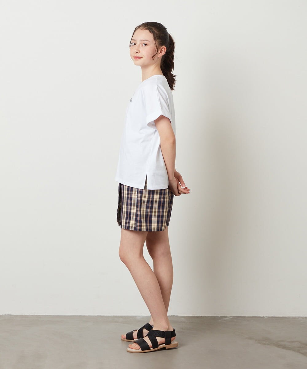 KJKGV05019 a.v.v KIDS(アー・ヴェ・ヴェ) [100-130]アソートロゴプリントTシャツ ホワイト