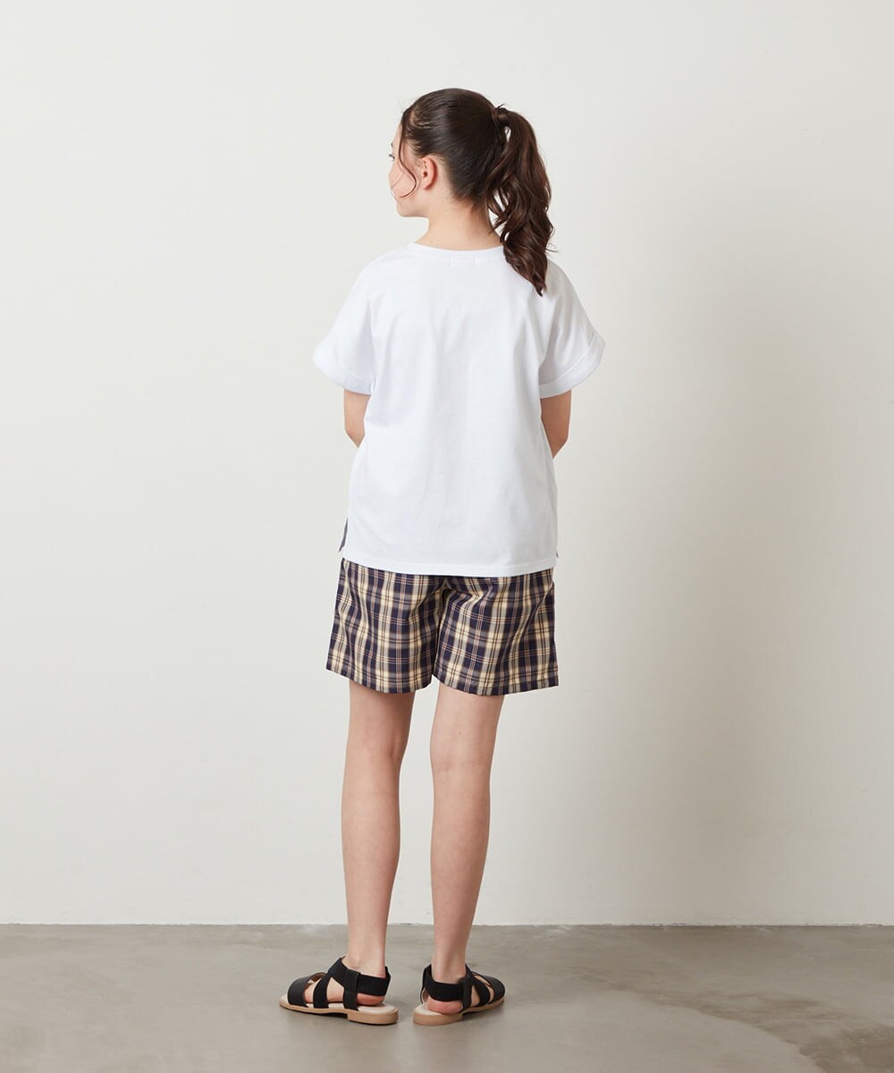 KJKGV05019 a.v.v KIDS(アー・ヴェ・ヴェ) [100-130]アソートロゴプリントTシャツ ホワイト