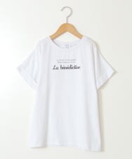 KJKGV05019 a.v.v KIDS(アー・ヴェ・ヴェ) [100-130]アソートロゴプリントTシャツ ホワイト