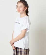 KJKGV05019 a.v.v KIDS(アー・ヴェ・ヴェ) [100-130]アソートロゴプリントTシャツ ホワイト