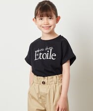 KJKGV05019 a.v.v KIDS(アー・ヴェ・ヴェ) [100-130]アソートロゴプリントTシャツ ブラック