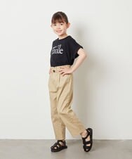 KJKGV05019 a.v.v KIDS(アー・ヴェ・ヴェ) [100-130]アソートロゴプリントTシャツ ブラック