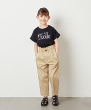 KJKGV05019 a.v.v KIDS(アー・ヴェ・ヴェ) [100-130]アソートロゴプリントTシャツ ブラック