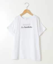 KJKGV05019 a.v.v KIDS(アー・ヴェ・ヴェ) [100-130]アソートロゴプリントTシャツ ホワイト