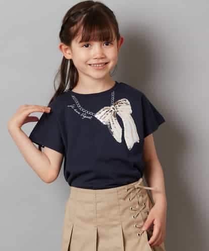 KJKGV06024 a.v.v KIDS [100-130]スパンコールアソートTシャツ