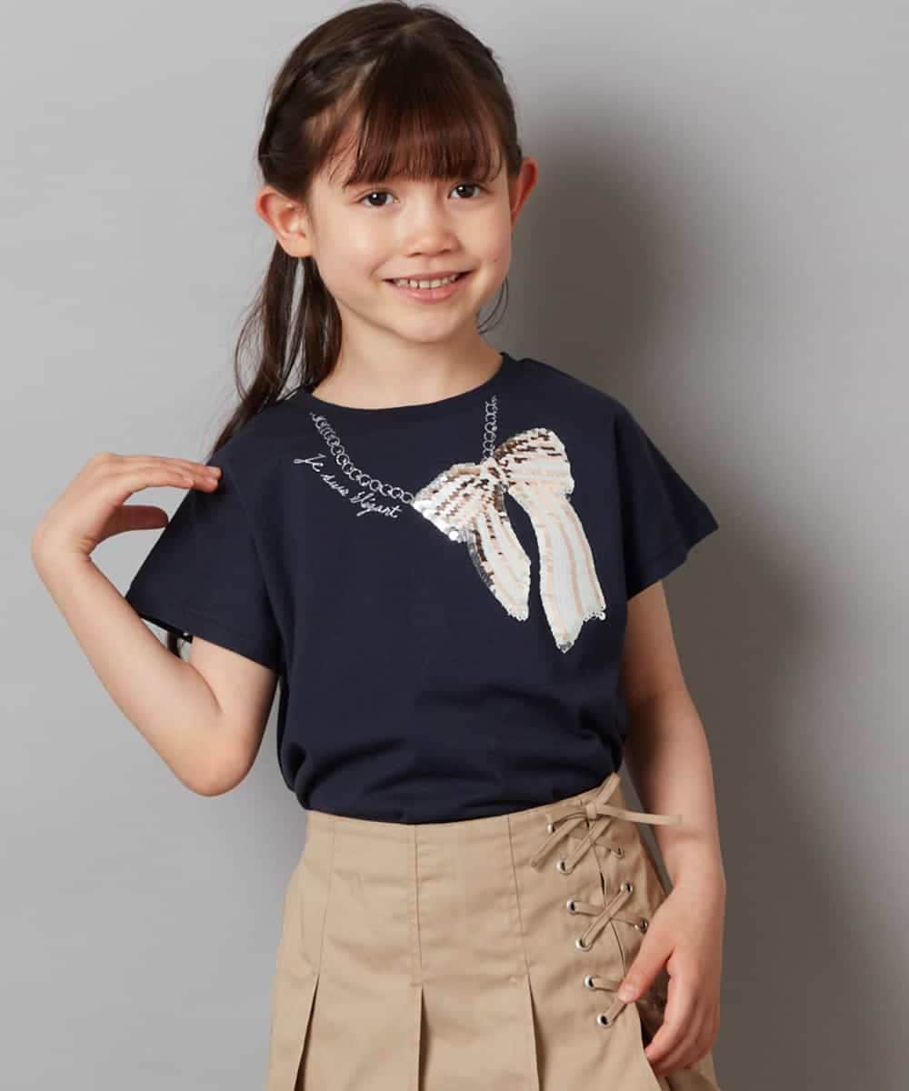 KJKGV06024 a.v.v KIDS [100-130]スパンコールアソートTシャツ