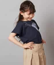 KJKGV06024 a.v.v KIDS(アー・ヴェ・ヴェ) [100-130]スパンコールアソートTシャツ ホワイト