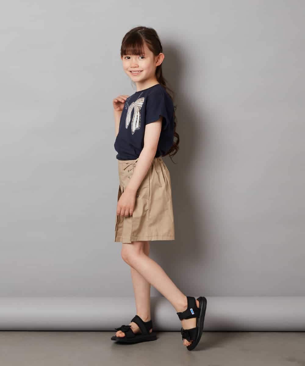 KJKGV06024 a.v.v KIDS(アー・ヴェ・ヴェ) [100-130]スパンコールアソートTシャツ ホワイト