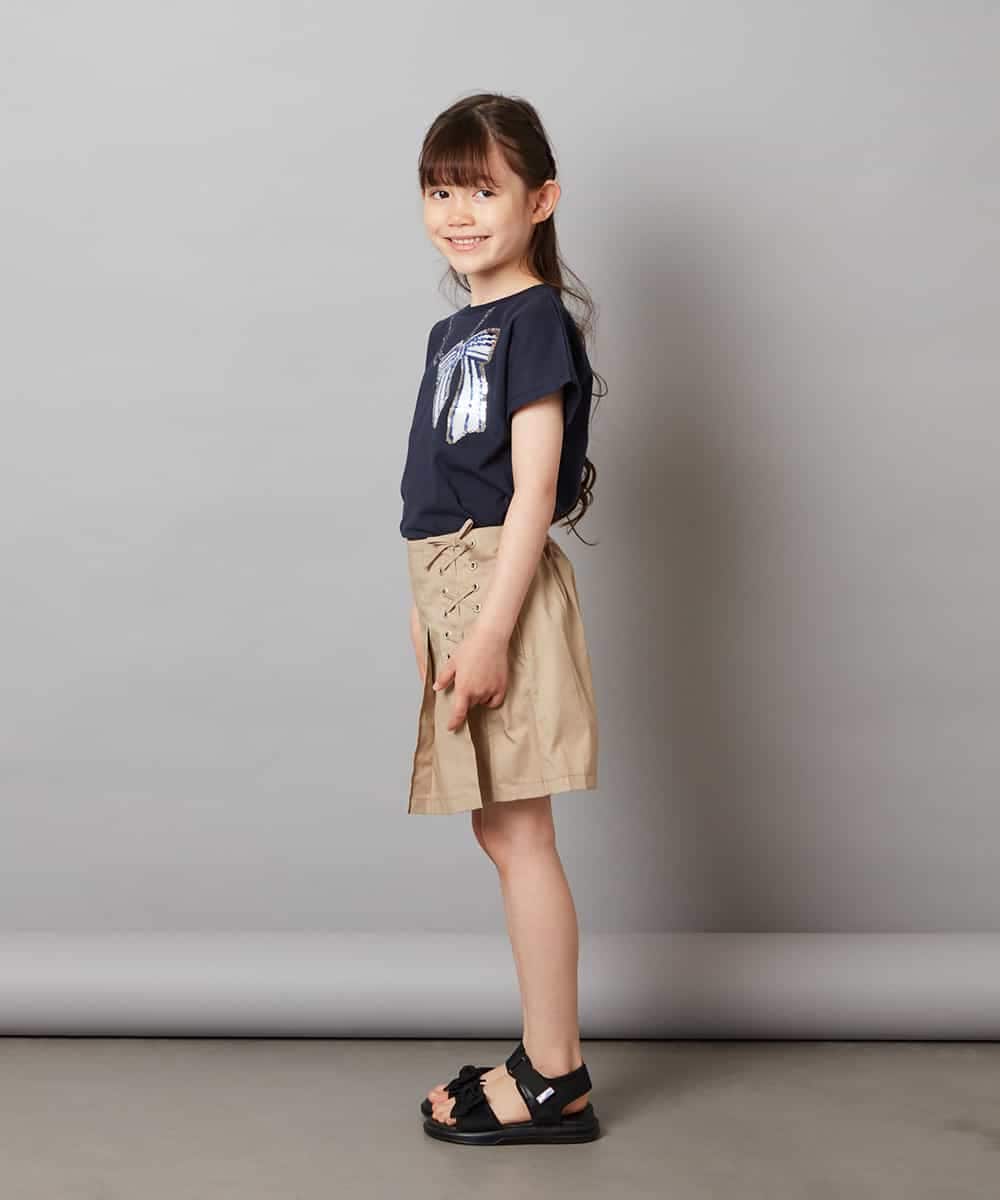 KJKGV06024 a.v.v KIDS(アー・ヴェ・ヴェ) [100-130]スパンコールアソートTシャツ ホワイト