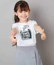 KJKGV06024 a.v.v KIDS(アー・ヴェ・ヴェ) [100-130]スパンコールアソートTシャツ ホワイト
