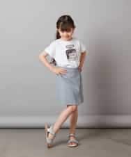KJKGV06024 a.v.v KIDS(アー・ヴェ・ヴェ) [100-130]スパンコールアソートTシャツ ホワイト