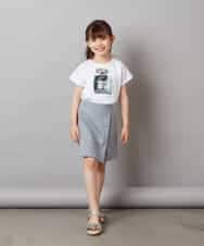 KJKGV06024 a.v.v KIDS(アー・ヴェ・ヴェ) [100-130]スパンコールアソートTシャツ ホワイト