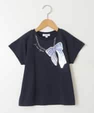KJKGV06024 a.v.v KIDS(アー・ヴェ・ヴェ) [100-130]スパンコールアソートTシャツ ホワイト